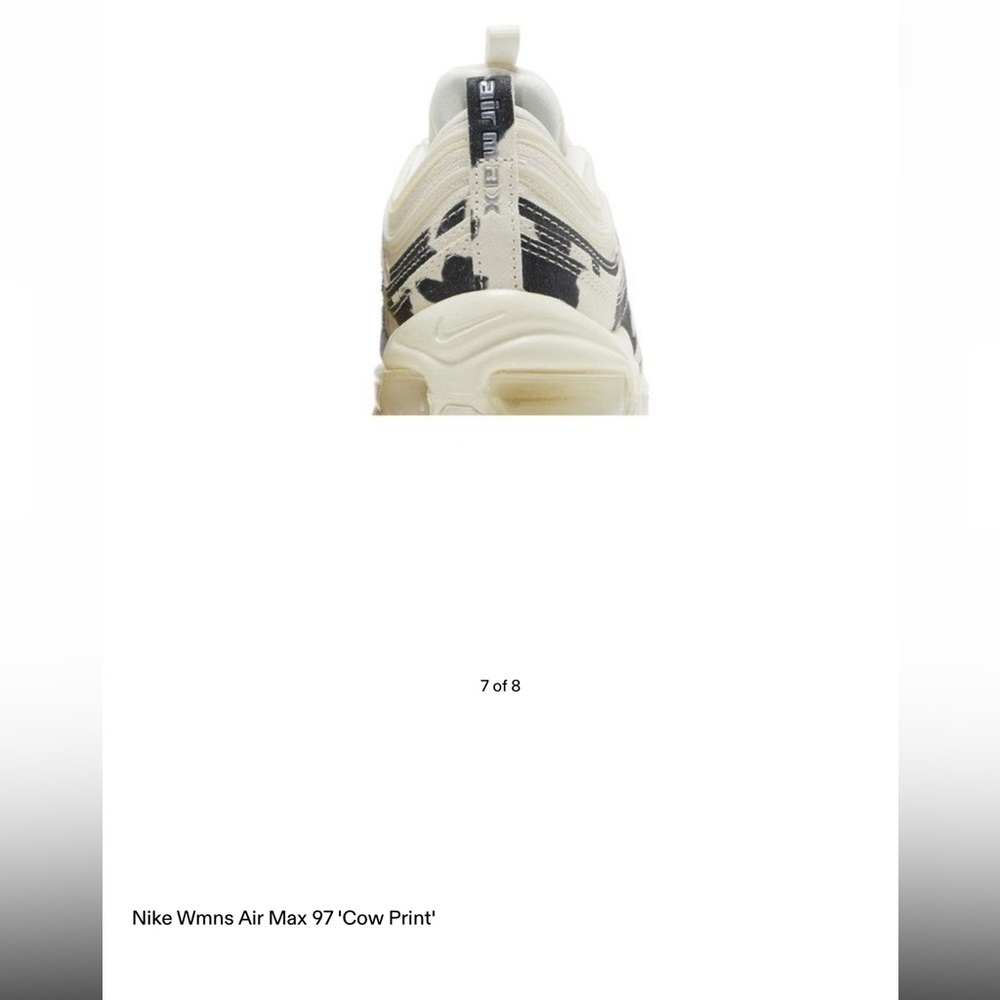 NIKE women’s Air Max 97 cow print sneakers size 7 - Picture 6 of 16